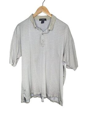 Arnold Palmer Diamond Pattern Golf Polo Shirt XL blue white